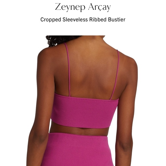 Zeynep Arçay Cropped Sleeveless Ribbed Bustier - Picture 4 of 6
